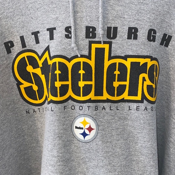 2/$50 Vintage 2008 NFL Team Apparel Pittsburgh Steelers Gray Hoodie Size 2XL - Picture 2 of 7